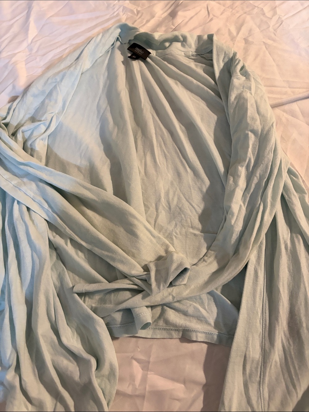 Mossimo Supply Co. Light Blue Open-Front Draped Cardigan